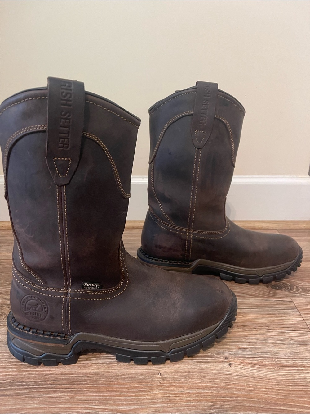 Red Wing Irish Setter Dark Brown Waterproof Pull-On Work Boots